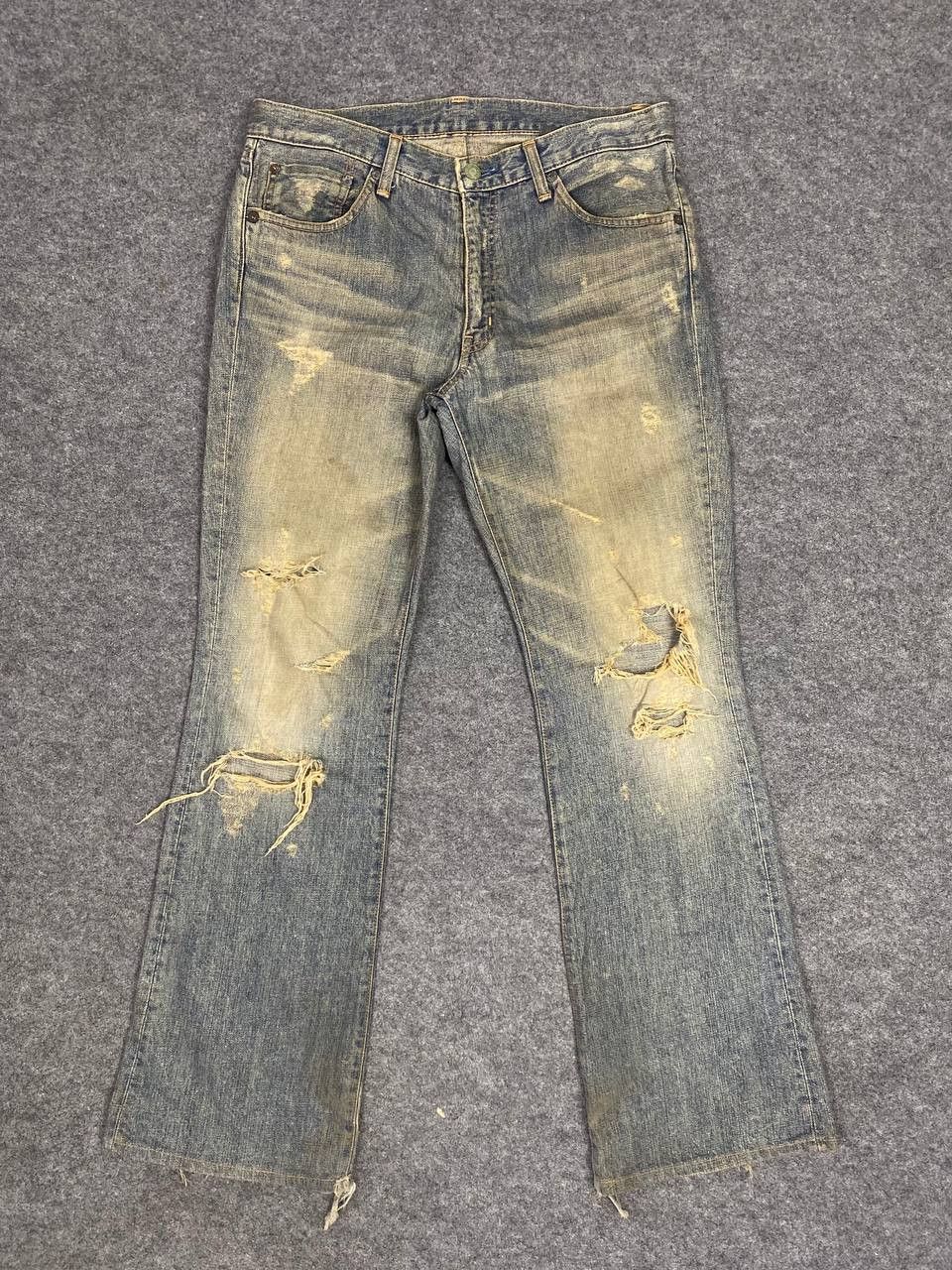 Japanese Brand blue way japan bootcut distressed denim nice rusty design Size US 34 / EU 50 - 8 Thumbnail