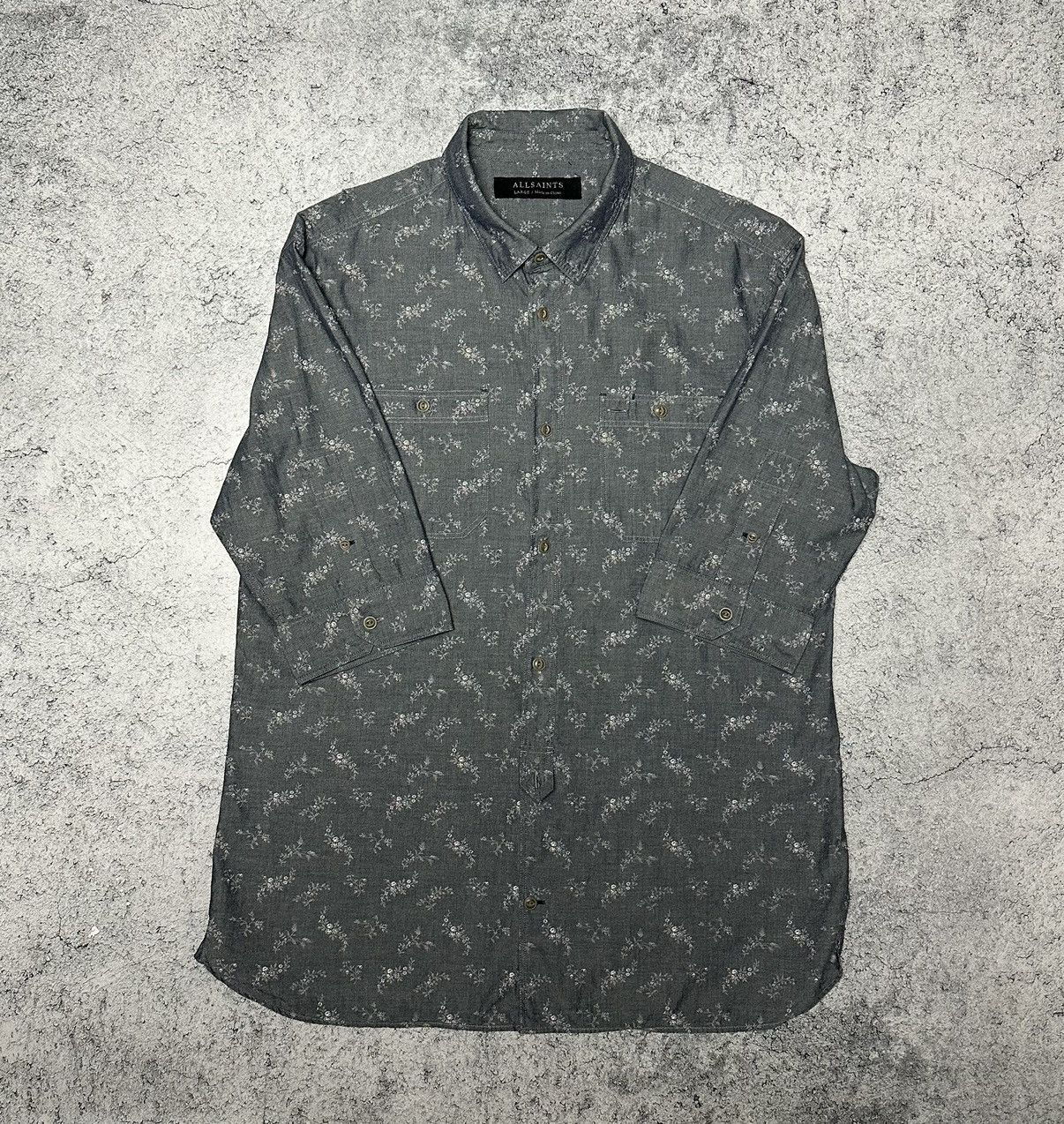 Allsaints Allsaints 'Quincey' Hawaiian Print Shirt Size US L / EU 52-54 / 3 - 5 Thumbnail