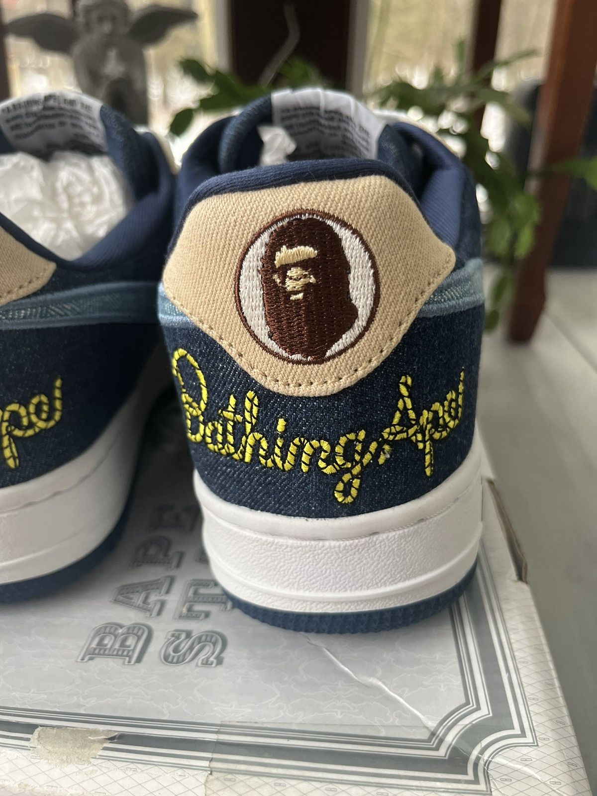 Bape Rare Nigo A Bathing Ape Bapesta Denim 3 2008 Size US 9.5 / EU 42-43 - 7 Thumbnail