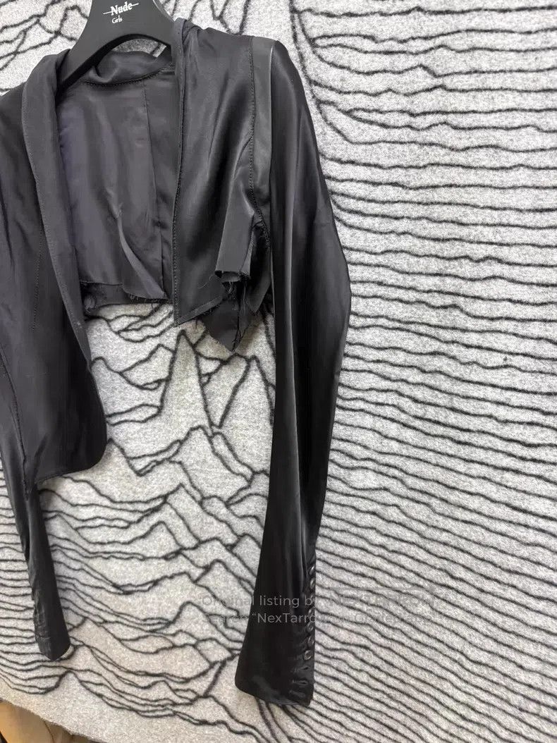 If Six Was Nine If Six Was Nine Asymmetric Deconstructed Silk Jacket Size US XS / EU 42 / 0 - 3 Thumbnail