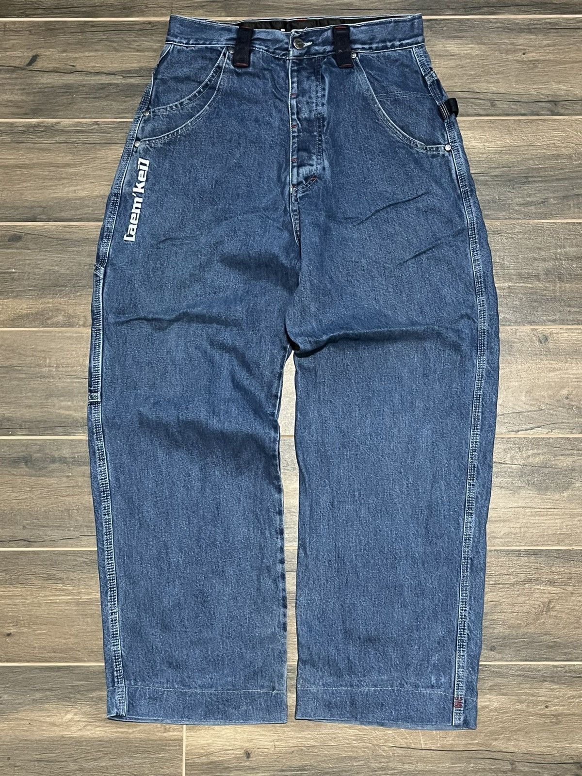 Japanese Brand × Vintage Vintage AEM’KEI Japanese Baggy Pants southpole Style Size US 32 / EU 48 - 1 Thumbnail