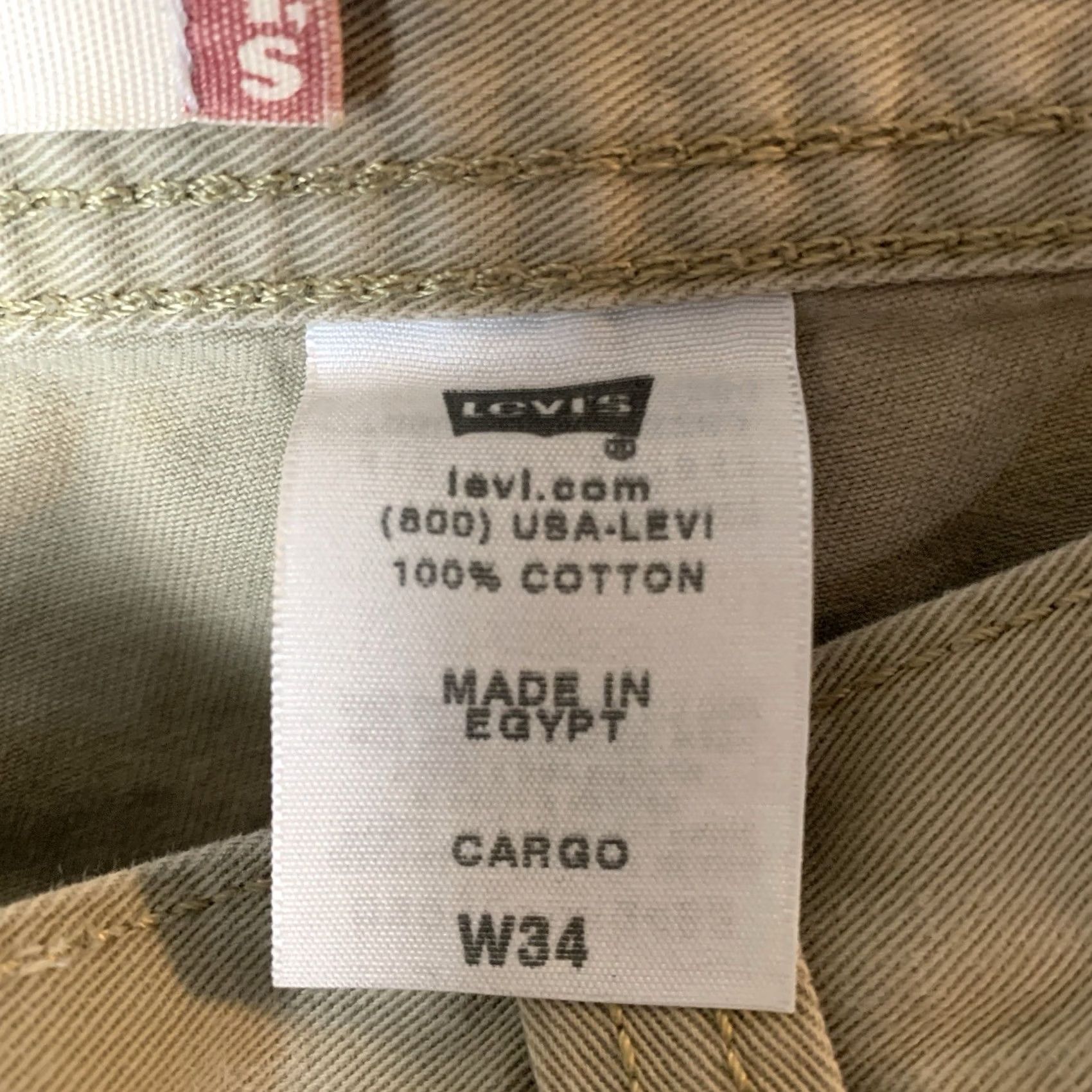Levi's Levi’s Cargo Shorts Mens 34 Beige Cargo Y2K Casual Workwear Retro Vintage Logo Zipper Pockets 10in Inseam Size US 34 / EU 50 - 4 Thumbnail