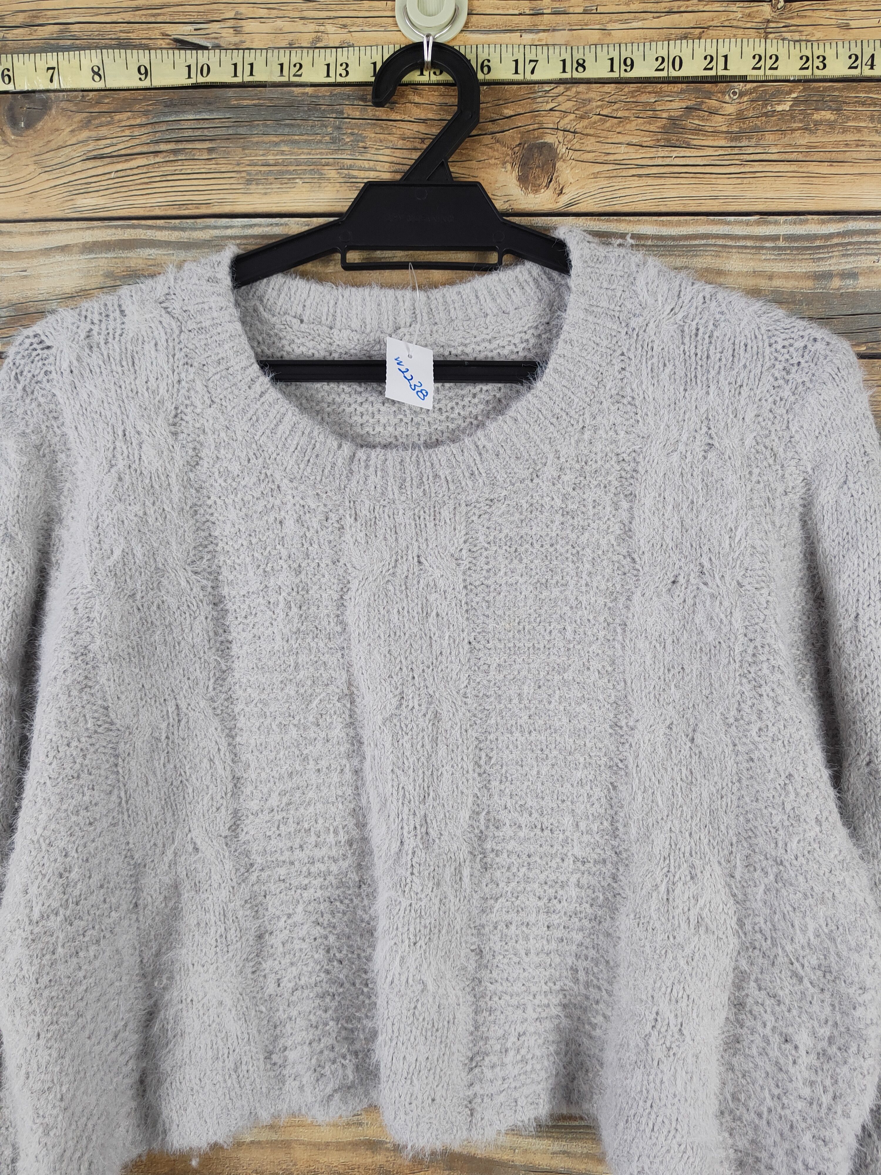 Japanese Brand × Vintage Kobe Lettuce Gray Shag Shaggy Fur Mohair Knitwear #W2238 Size M / US 6-8 / IT 42-44 - 2 Thumbnail