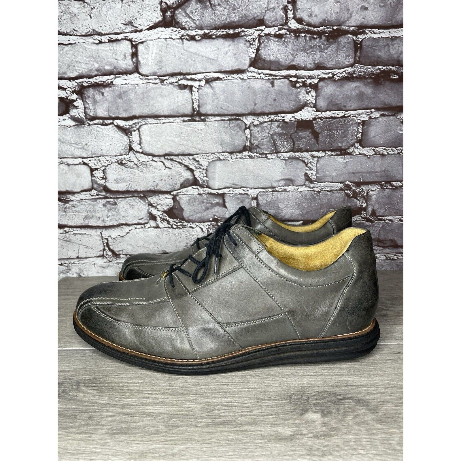 Sandro Moscoloni Sandro Moscoloni Gray Leather Bicycle Toe Oxfords Lace Shoes Size US 13 / EU 46 - 8 Thumbnail