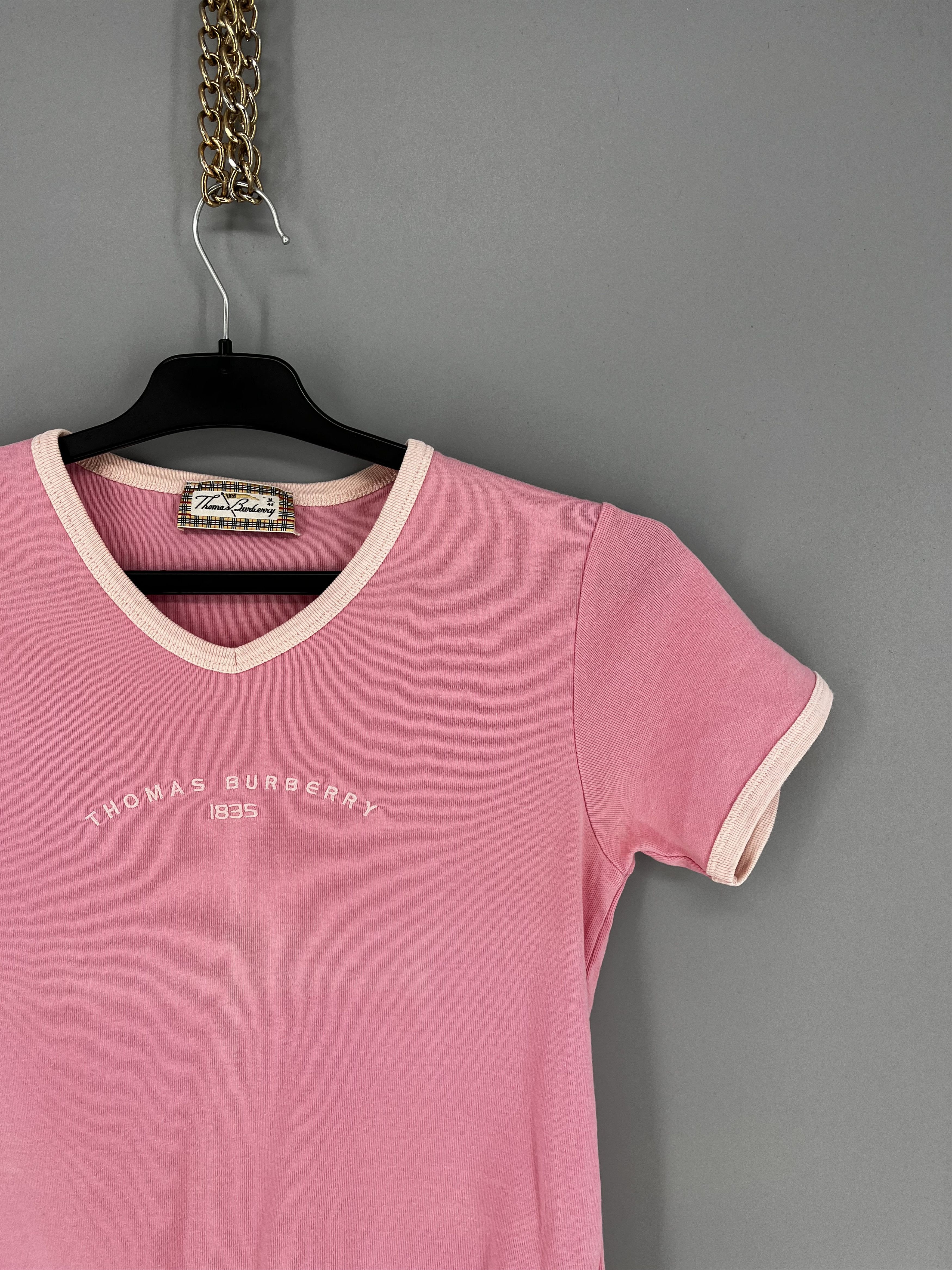Burberry Vintage Casual Rare Thomas Burberry t-shirt PINK Size M Size M / US 6-8 / IT 42-44 - 5 Thumbnail