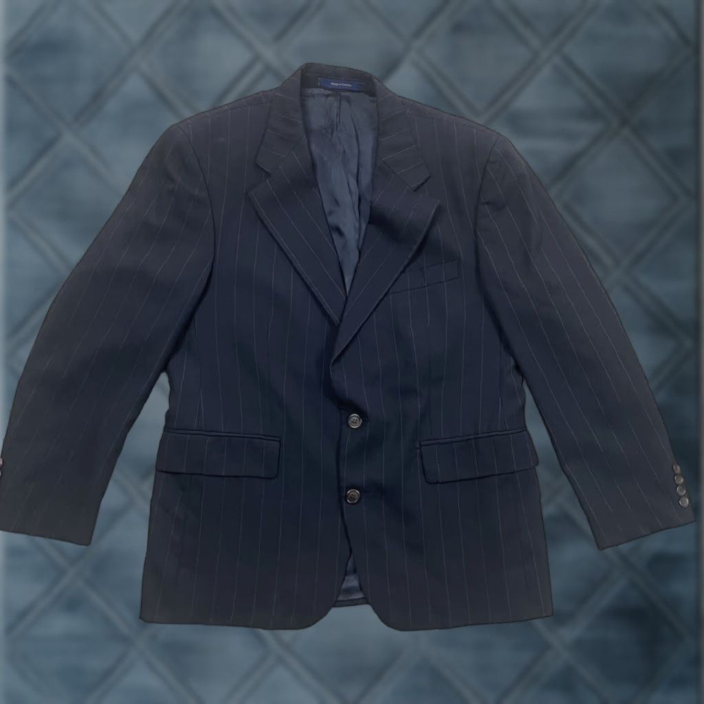 Polo Ralph Lauren VINTAGE Polo Ralph Lauren Suit Jacket 40R Mens Wool 2 Piece Black Notch Lapel 90s Canada Made Size US L / EU 52-54 / 3 - 1 Thumbnail