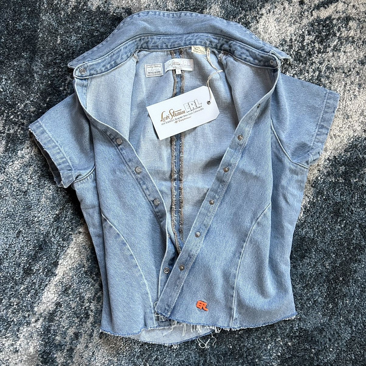 ERL × Levi's LiGHT BLUE STONE WASH FiTTED DENiM SHiRT A53830000 Size L / US 10 / IT 46 - 14 Thumbnail
