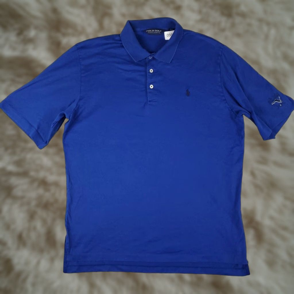 Ralph Lauren Ralph Lauren Polo Shirt Mens Large Blue Coral Ridge Pony Cotton Short Sleeve Button Collar Casual Size US L / EU 52-54 / 3 - 1 Thumbnail