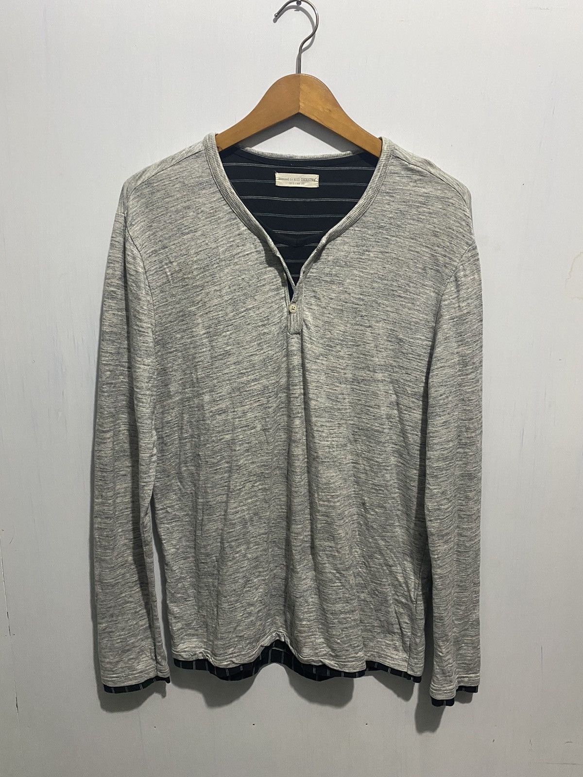 If Six Was Nine × Japanese Brand × Yohji Yamamoto DOUBLE LAYER DRESSED TO KILL LONG SLEEVE Size US L / EU 52-54 / 3 - 1 Thumbnail