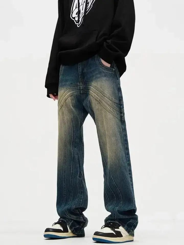 Japanese Brand Y2k Hip Hop Street Casual Pants Loose Wide Leg Splice Size US 32 / EU 48 - 4 Thumbnail