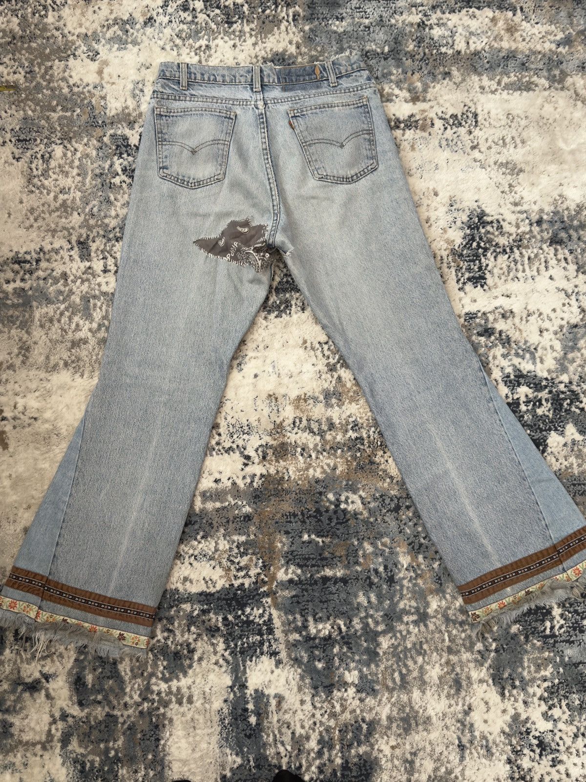Levi's Vintage 1970 Levi Orange Tab Hippie Bell Bottoms Size US 31 - 4 Thumbnail