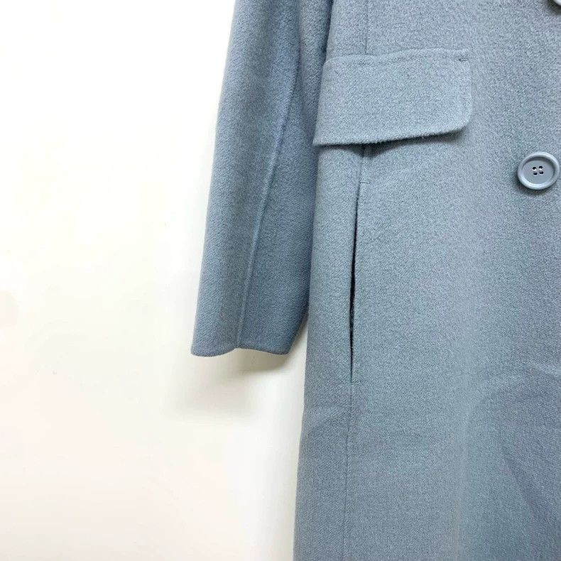 Max Mara Max Mara Haze Blue Wool Coat Size S / US 4 / IT 40 - 4 Thumbnail