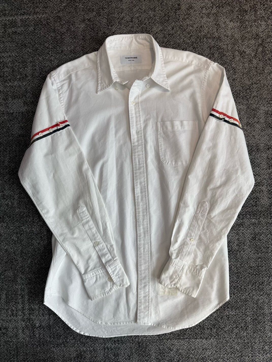 Thom Browne Thom Browne White Long-Sleeve Shirt Size 3 Size US L / EU 52-54 / 3 - 1 Thumbnail