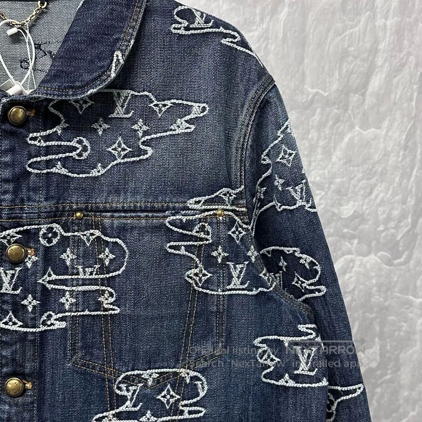 Louis Vuitton louis vuitton cloud embroidered denim jacket. Size US L / EU 52-54 / 3 - 3 Thumbnail