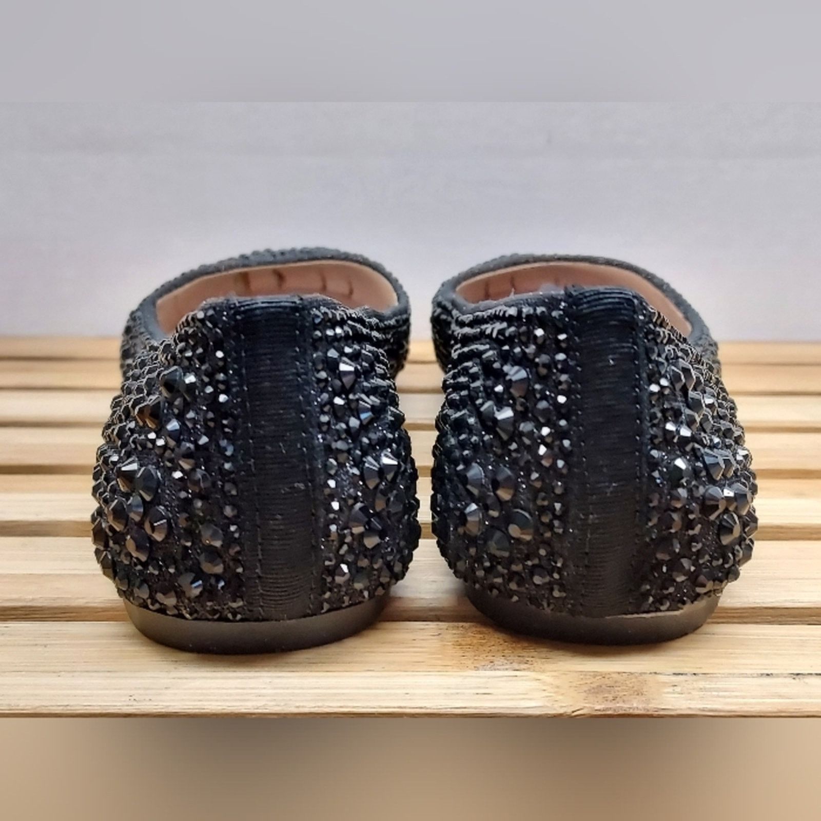 Other Gianni Bini Womens Black Rhinestone Slip On Shoes Size 9.5 Size US 9.5 / IT 39.5 - 8 Thumbnail