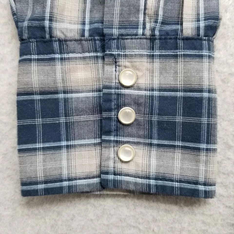 Wrangler Wrangler Western Shirt Men 2XL Plaid Pearl Snap Oversized Size US XXL / EU 58 / 5 - 2 Thumbnail
