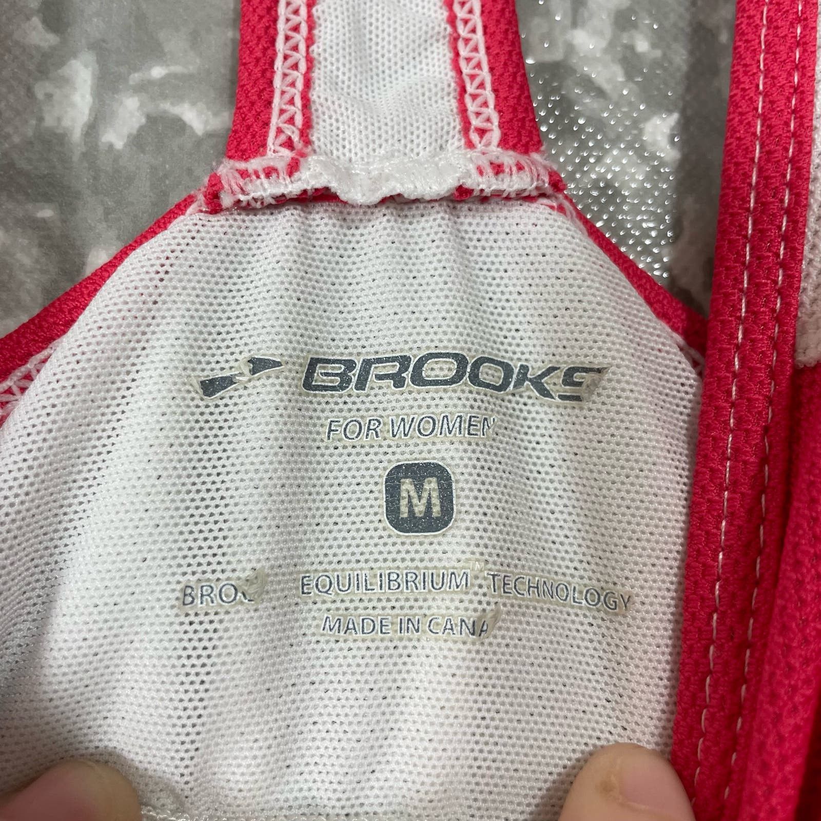 Brooks Brooks Pink & White Racerback Running Tank Top - Size Medium Size M / US 6-8 / IT 42-44 - 4 Thumbnail