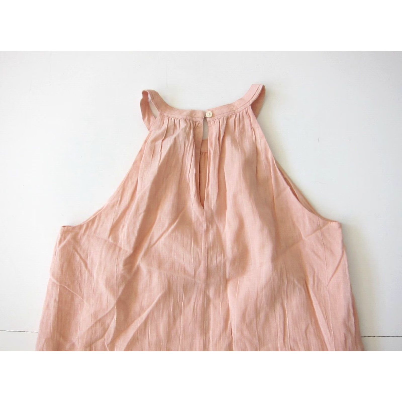 Loft Ann Taylor Loft Cotton Pink Embroidered High Neck Tank Shift Tunic Dress XS Size XS / US 0-2 / IT 36-38 - 4 Thumbnail