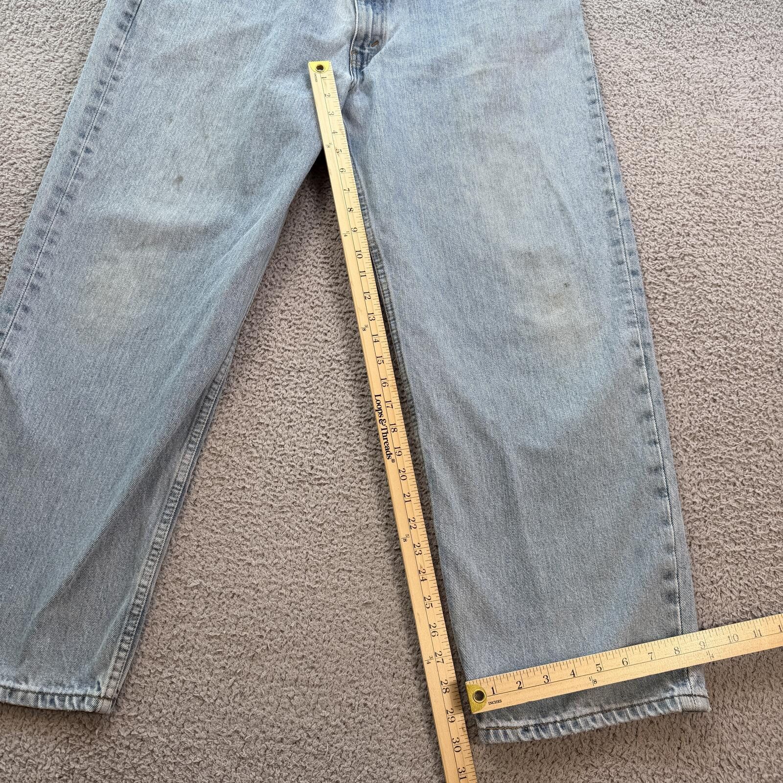 Levi's Vintage Levis 550 Relaxed Fit Light Wash Baggy Jeans 40x28 Size US 40 / EU 56 - 4 Thumbnail