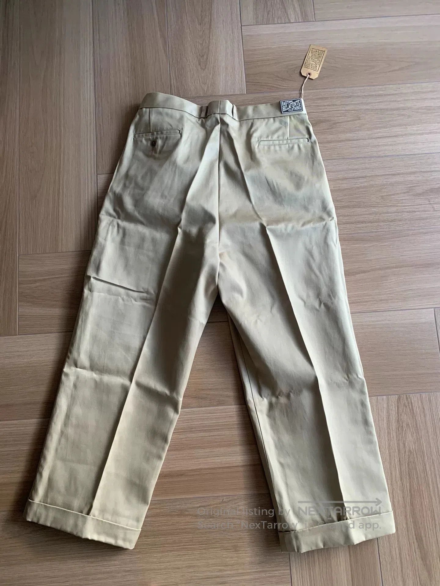 Japanese Brand beige wide. Size US 34 / EU 50 - 4 Thumbnail