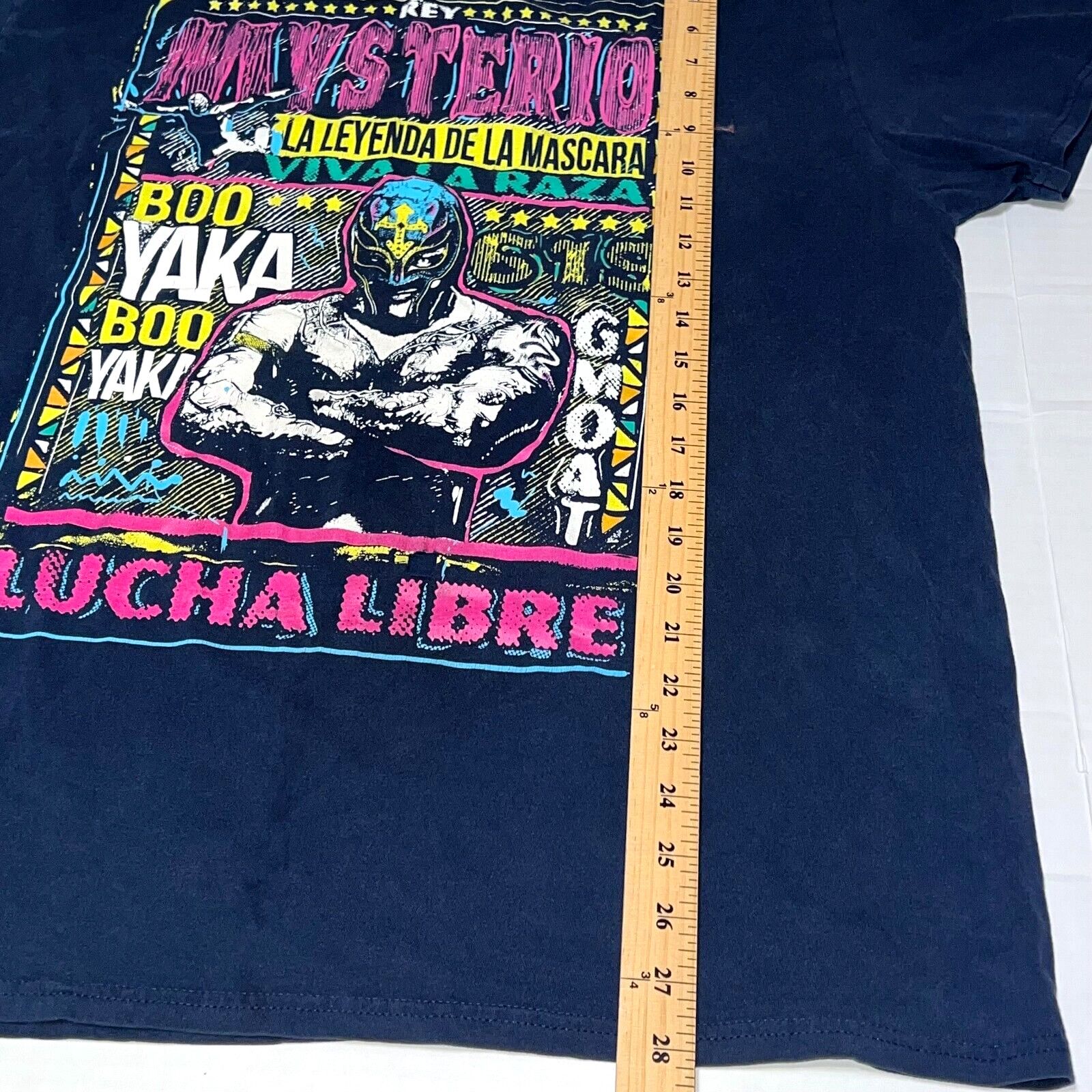 WWE Rey Mysterio WWE Men's Large Lucha Libre T-Shirt Blue Size US L / EU 52-54 / 3 - 6 Thumbnail