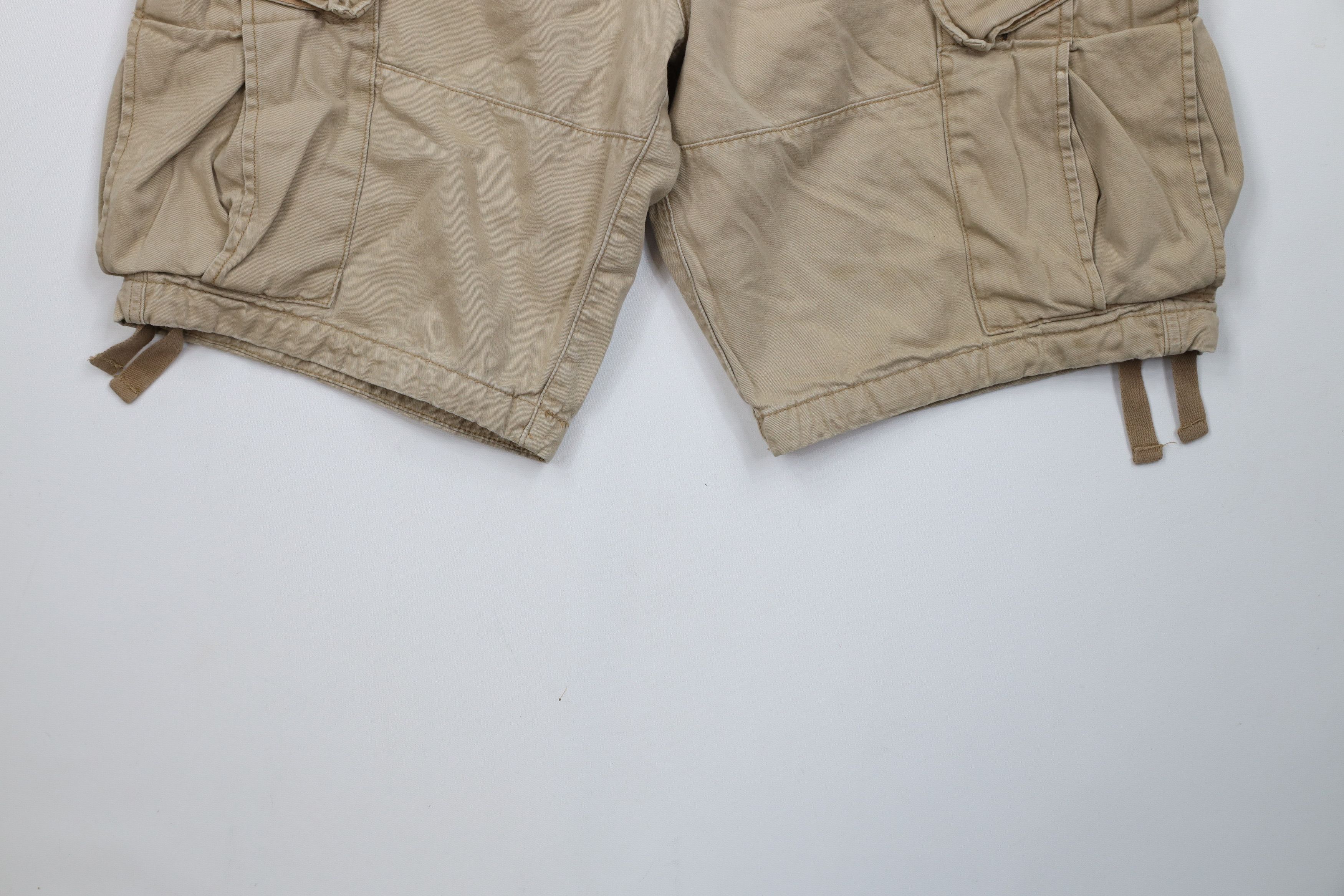 Abercrombie & Fitch Vintage Abercrombie & Fitch Fly Cargo Shorts Beige Cotton Size US 34 / EU 50 - 4 Thumbnail
