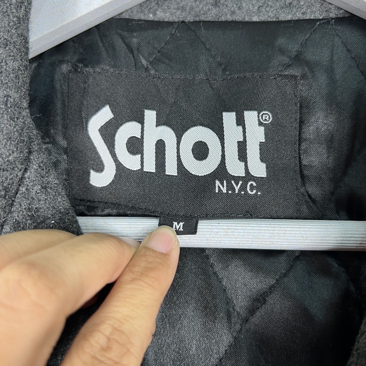 Schott 🔥 SCHOTT NYC WOOL QUILTED LINING JACKET Size US M / EU 48-50 / 2 - 16 Thumbnail
