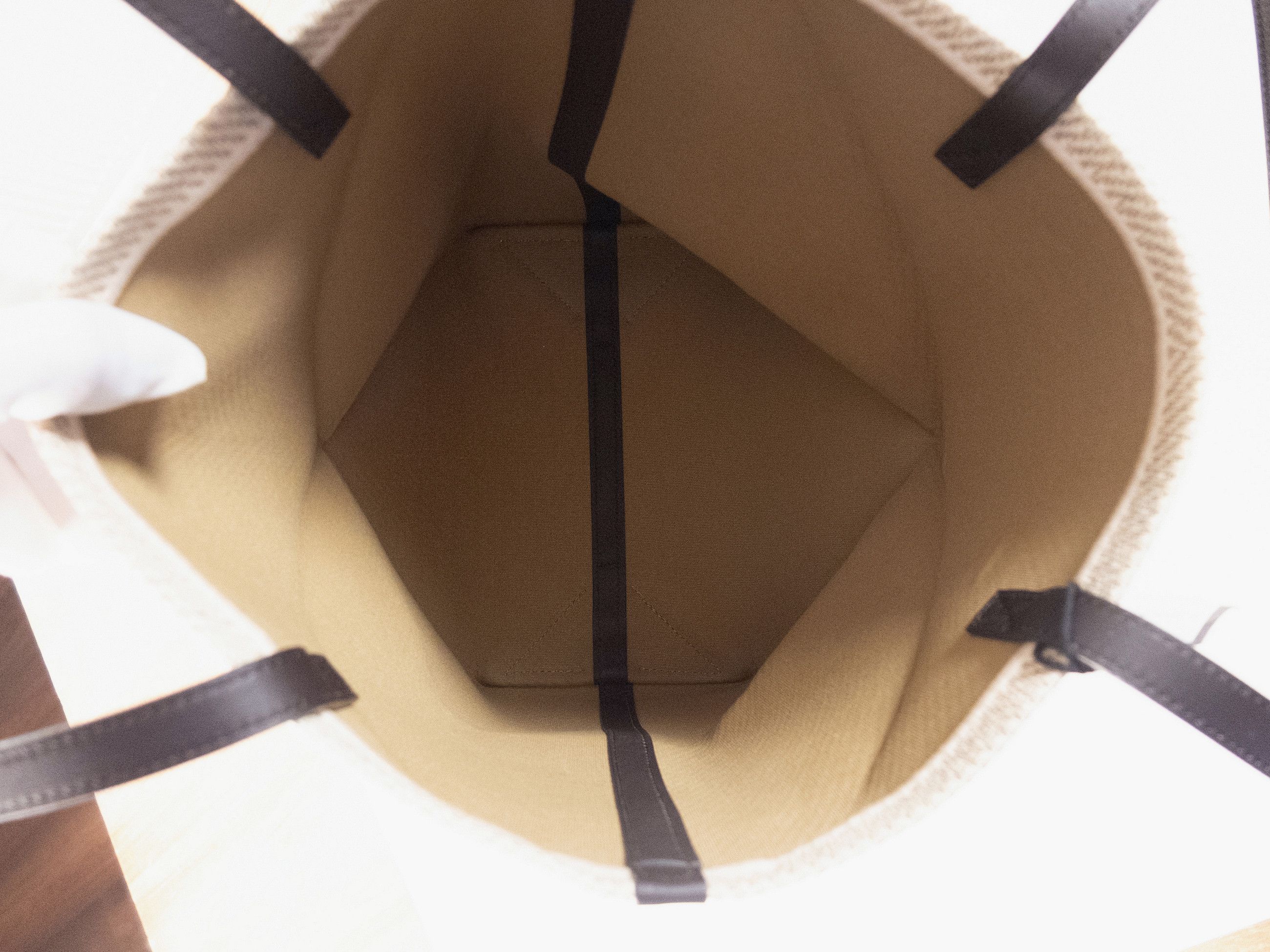 Loewe LOEWE Puzzle Fold beige cotton jacquard canvas tote bag Size ONE SIZE - 11 Thumbnail