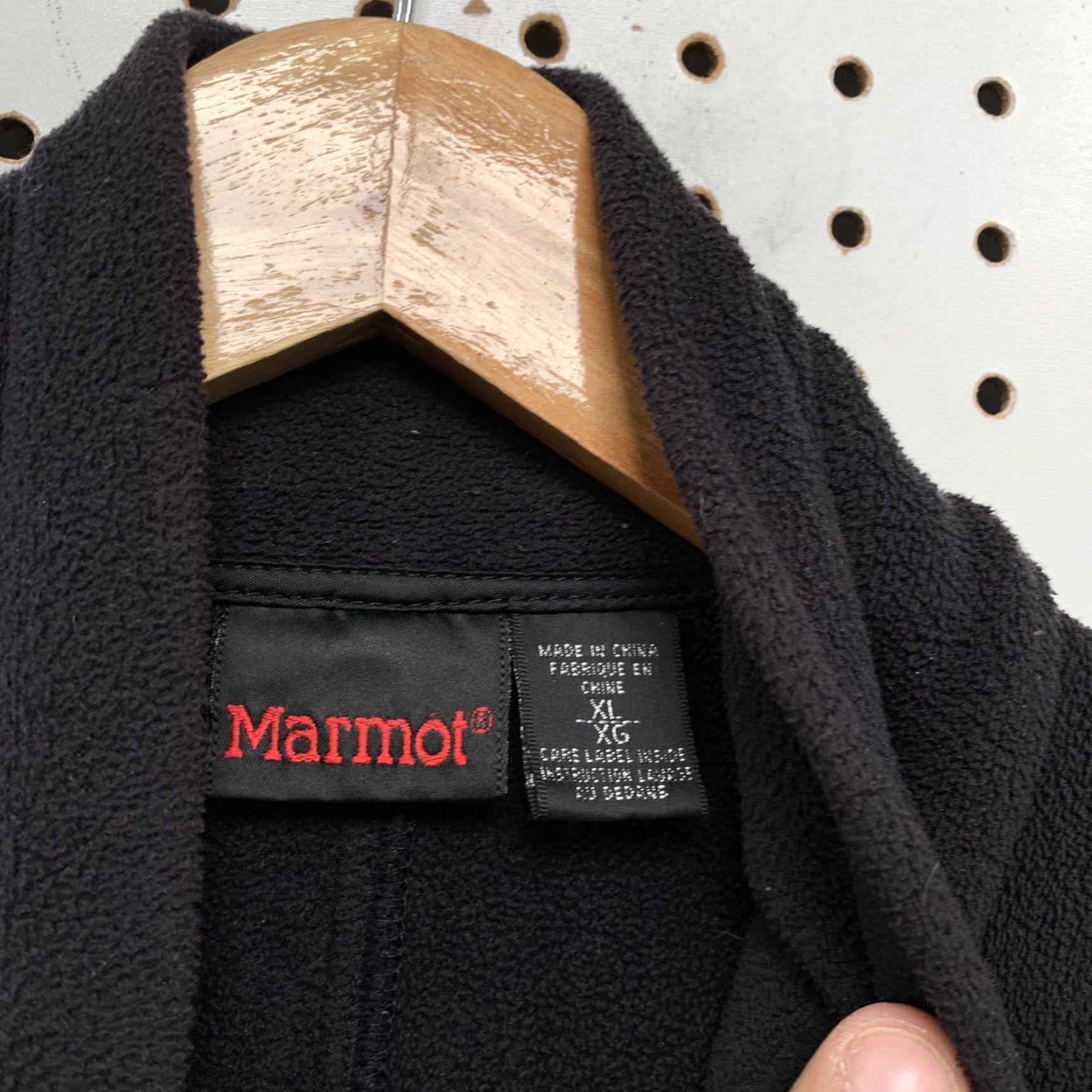 Marmot Marmot Fleece Zip Jacket Mens XL Long Sleeve Black Bomber Jacket Size US XL / EU 56 / 4 - 5 Thumbnail