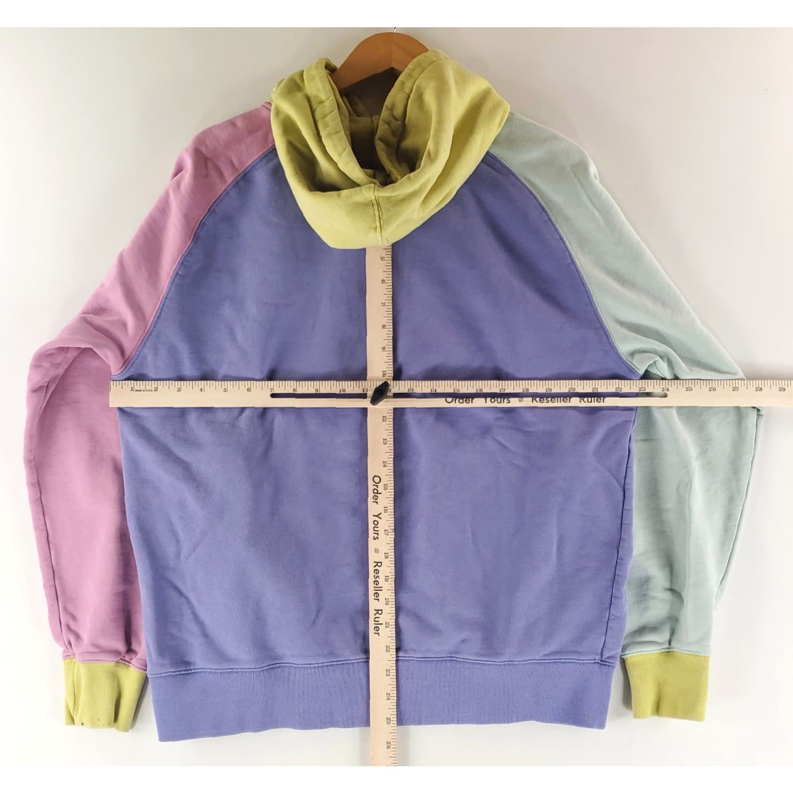 Teddy Fresh Teddy Fresh Color Block Hoodie Mens L Multicolor Blue Green Pink Yellow No Drawstring Size US L / EU 52-54 / 3 - 8 Thumbnail