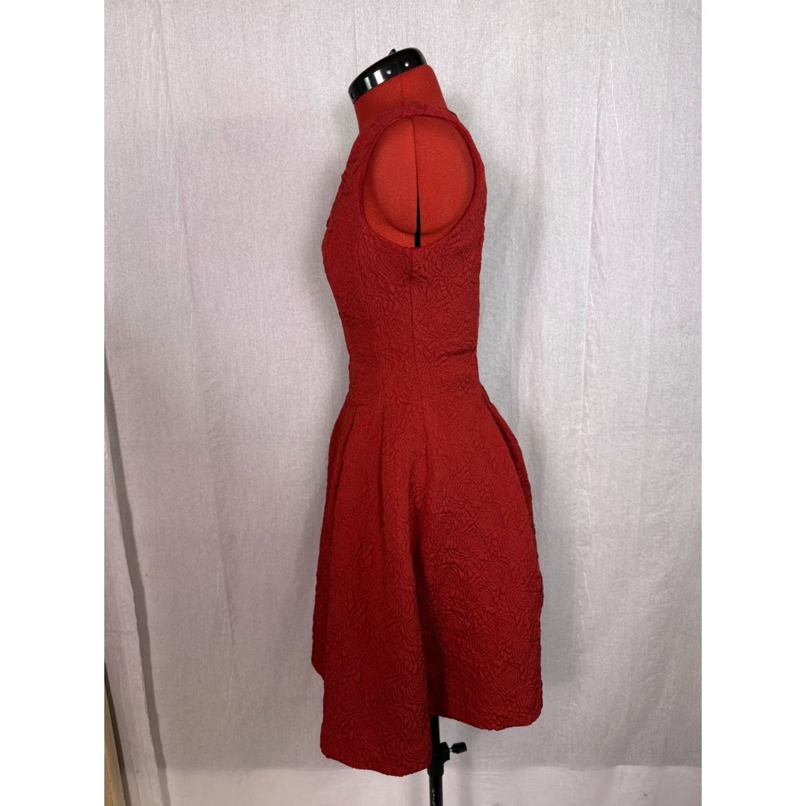 Vintage VINTAGE ORSAY Dress Womens Mini Red Floral Fit And Flare Size 36 EU Size S / US 4 / IT 40 - 3 Thumbnail