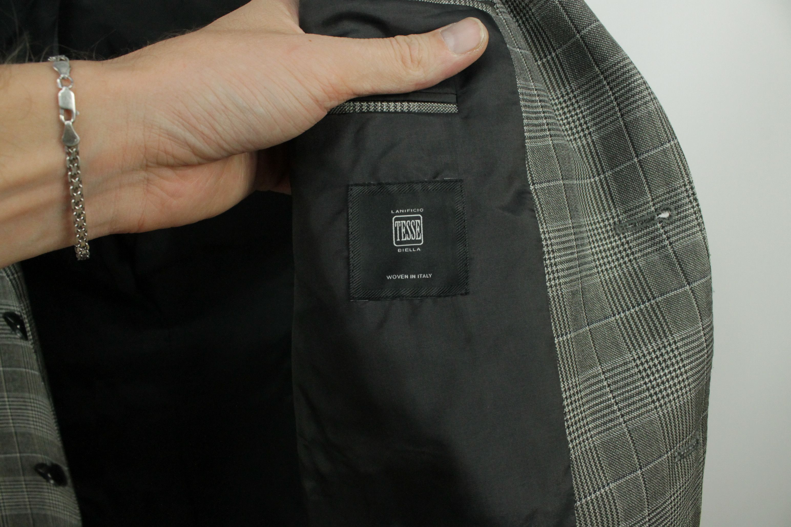 Hugo Boss Hugo Boss Rhett Gray Check Wool Blazer Jacket Men's Size US L / EU 52-54 / 3 - 9 Thumbnail