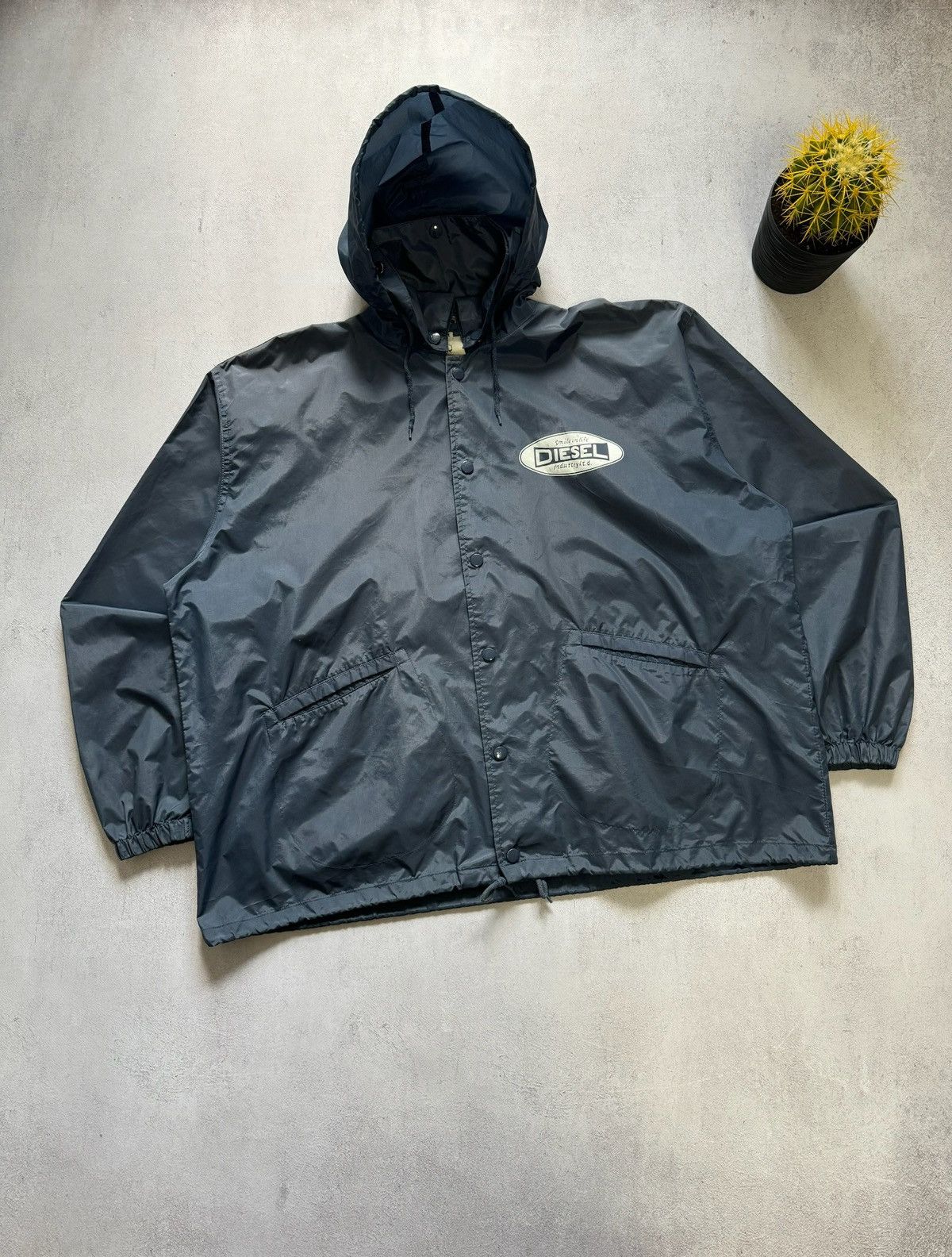 Diesel × Vintage Vintage Diesel Windbreaker Jacket Big Logo Baggy Y2K 90s Size US M / EU 48-50 / 2 - 3 Thumbnail