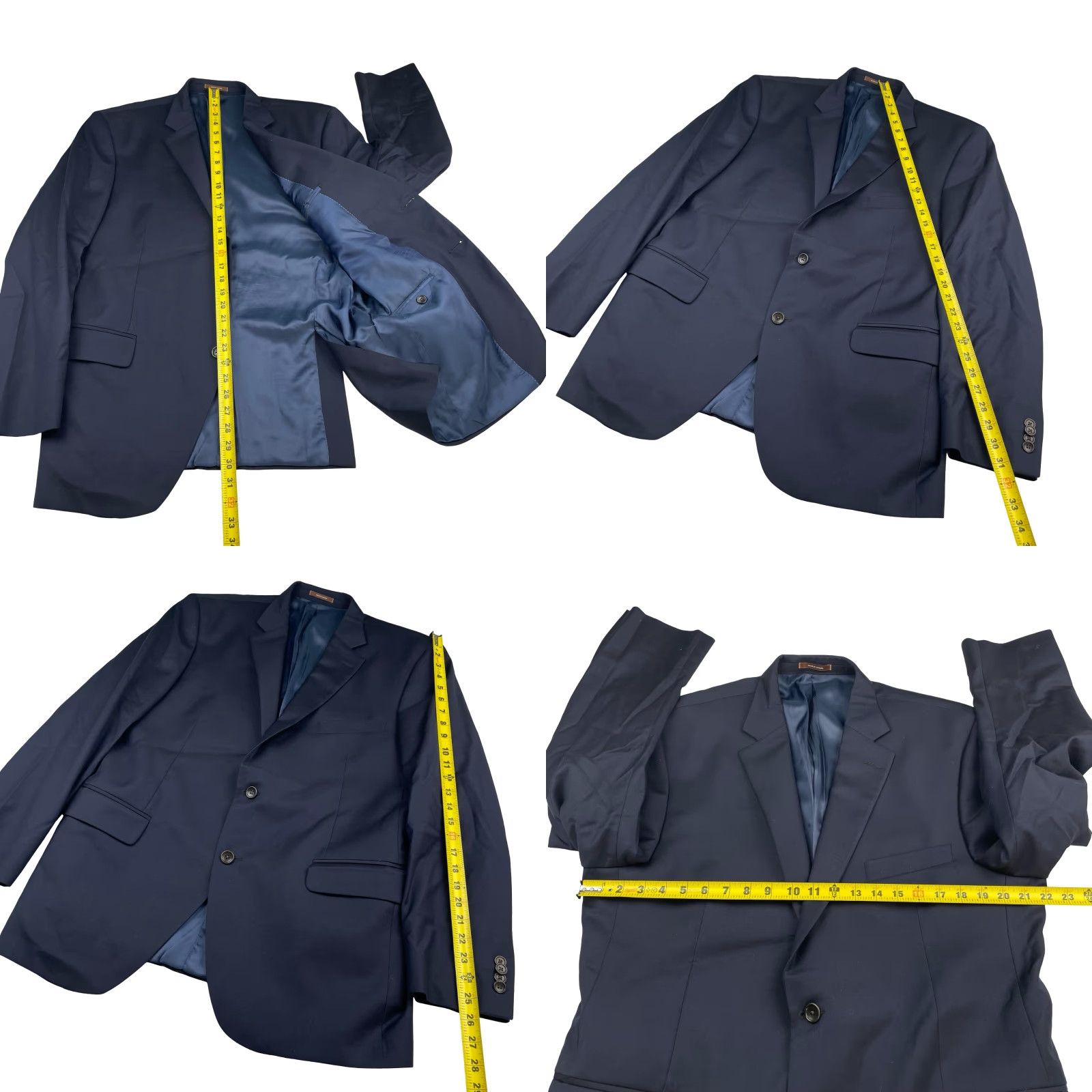 Peter Millar Peter Millar Blazer Men's 100% Wool Navy Blue 44R 2-Button Size 44R - 8 Thumbnail