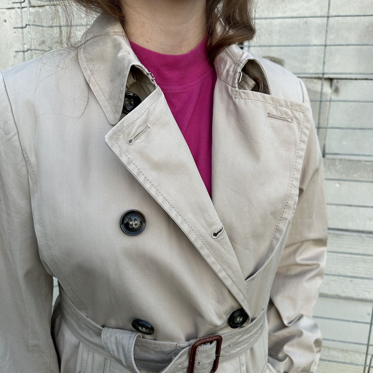 Weekend Max Mara Weekend Max Mara Coat Trench Beige Size L / US 10 / IT 46 - 10 Thumbnail
