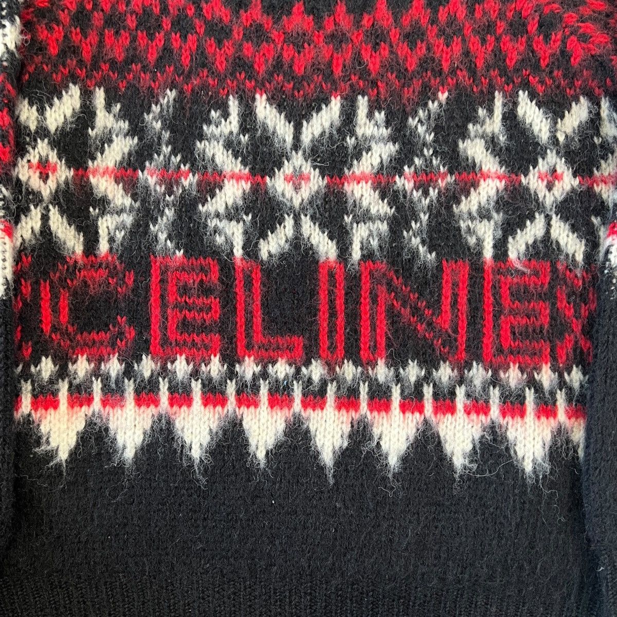 Celine CELINE 2022AW Hedi Slimane Fair Isle Jacquard Knit Sweater Size US S / EU 44-46 / 1 - 2 Thumbnail