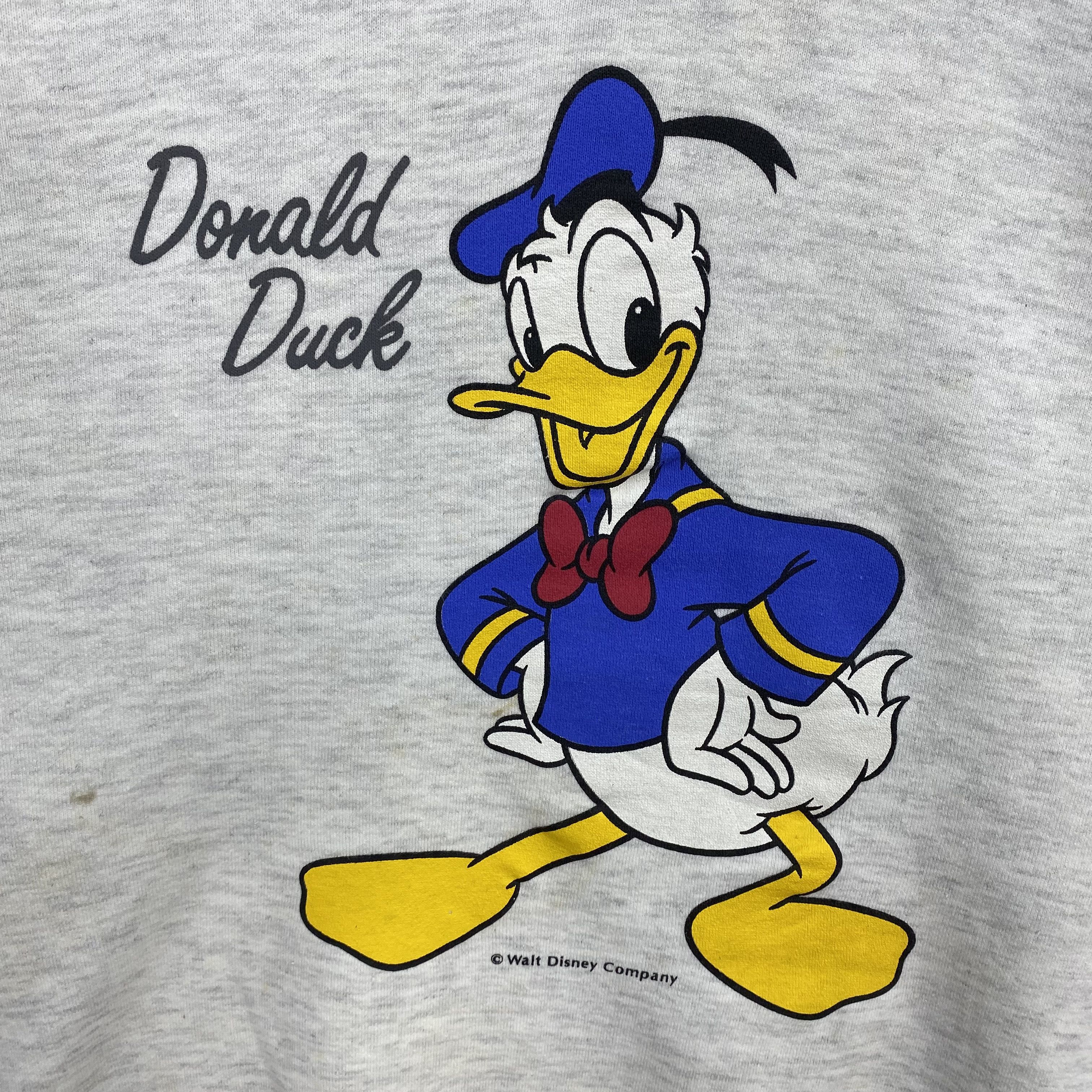 Disney Vintage 90s Disney Donald Duck Sweatshirt Cartoon Pullover Size US L / EU 52-54 / 3 - 4 Thumbnail