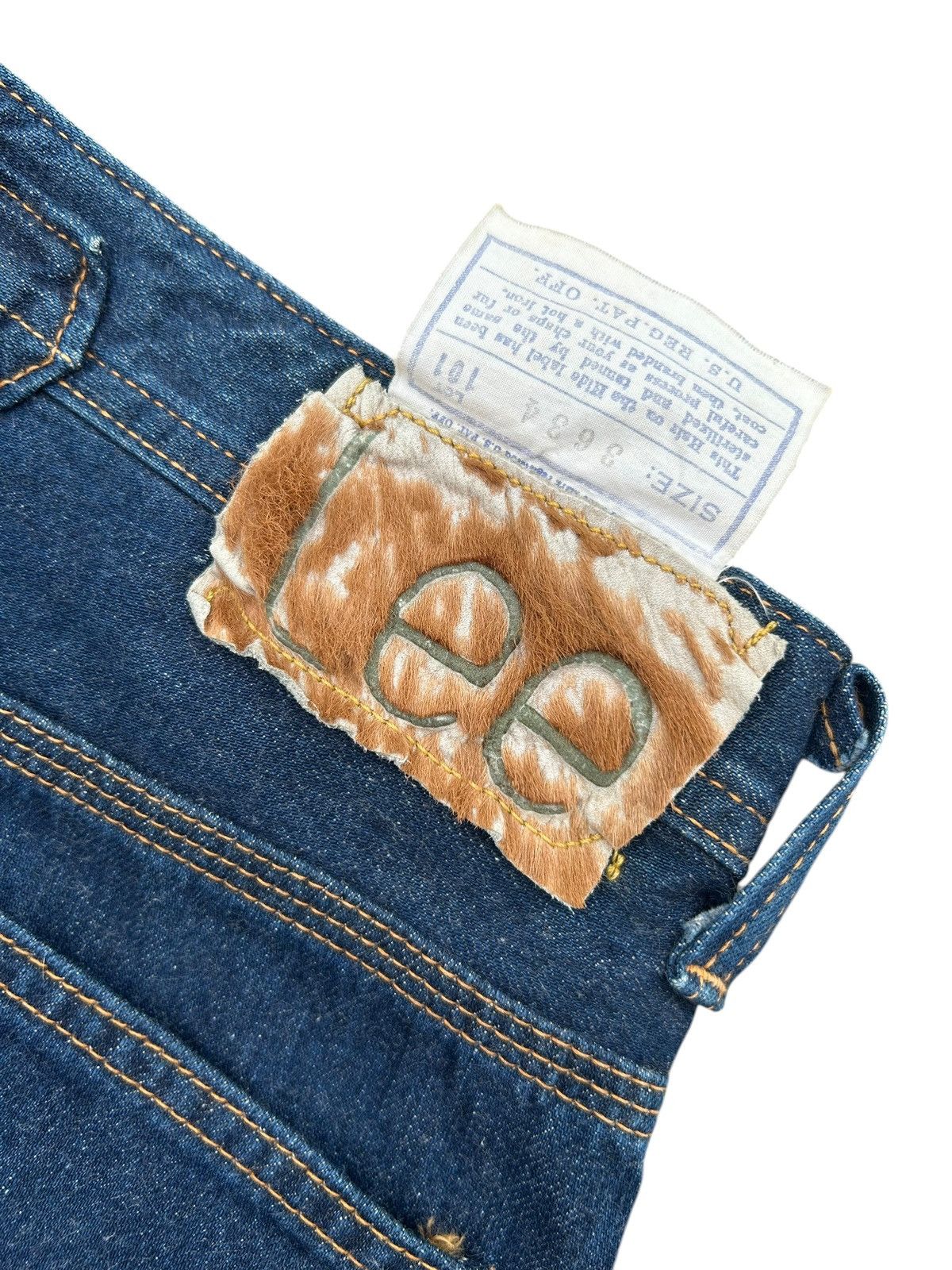 Kapital Buckle Back Vintage Lee Cowboy Selvedge Distressed Denim Size US 36 / EU 52 - 8 Thumbnail