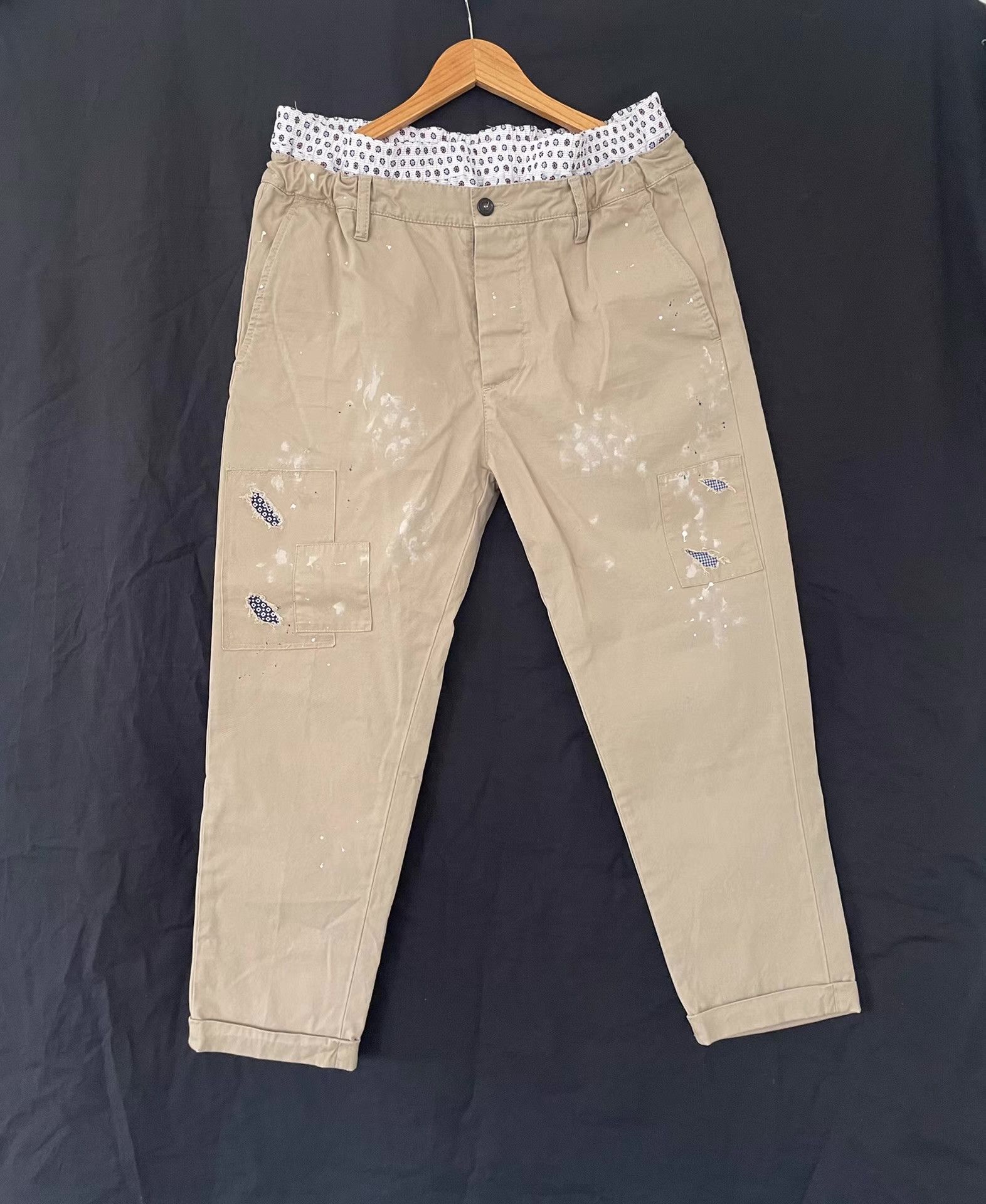 Dsquared2 Dsquared2 Double-Waist Khaki Men's Pants Ｑ21 Size US 34 / EU 50 - 1 Thumbnail