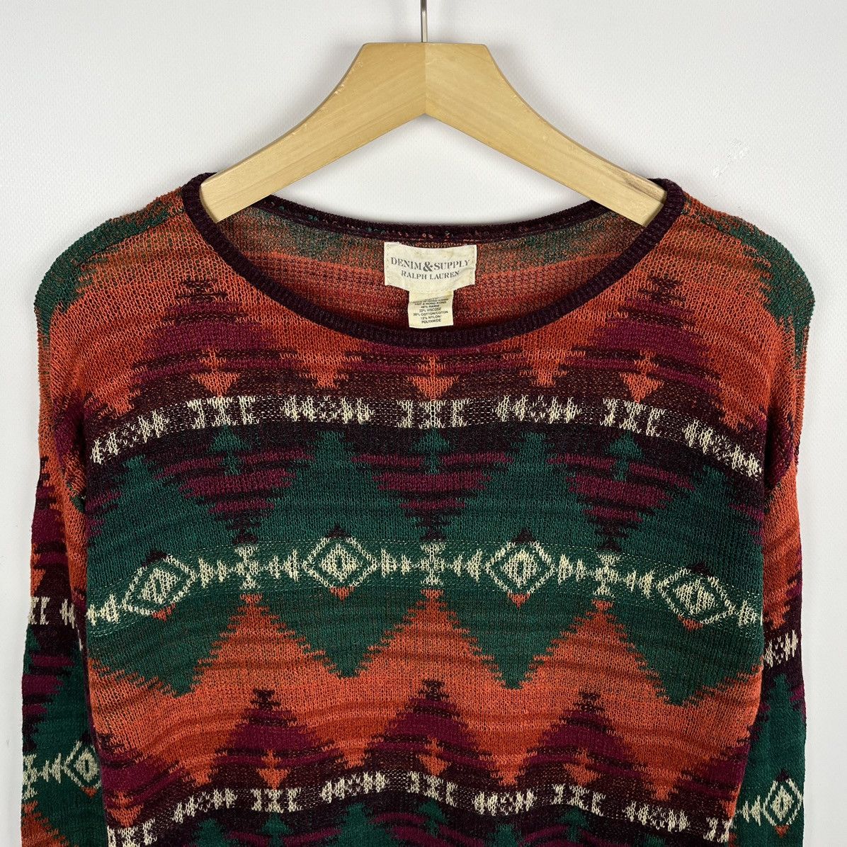 Denim & Supply Ralph Lauren Vintage Denim & Supply Ralph Lauren aztec sweater 90’s Size XS / US 0-2 / IT 36-38 - 2 Thumbnail