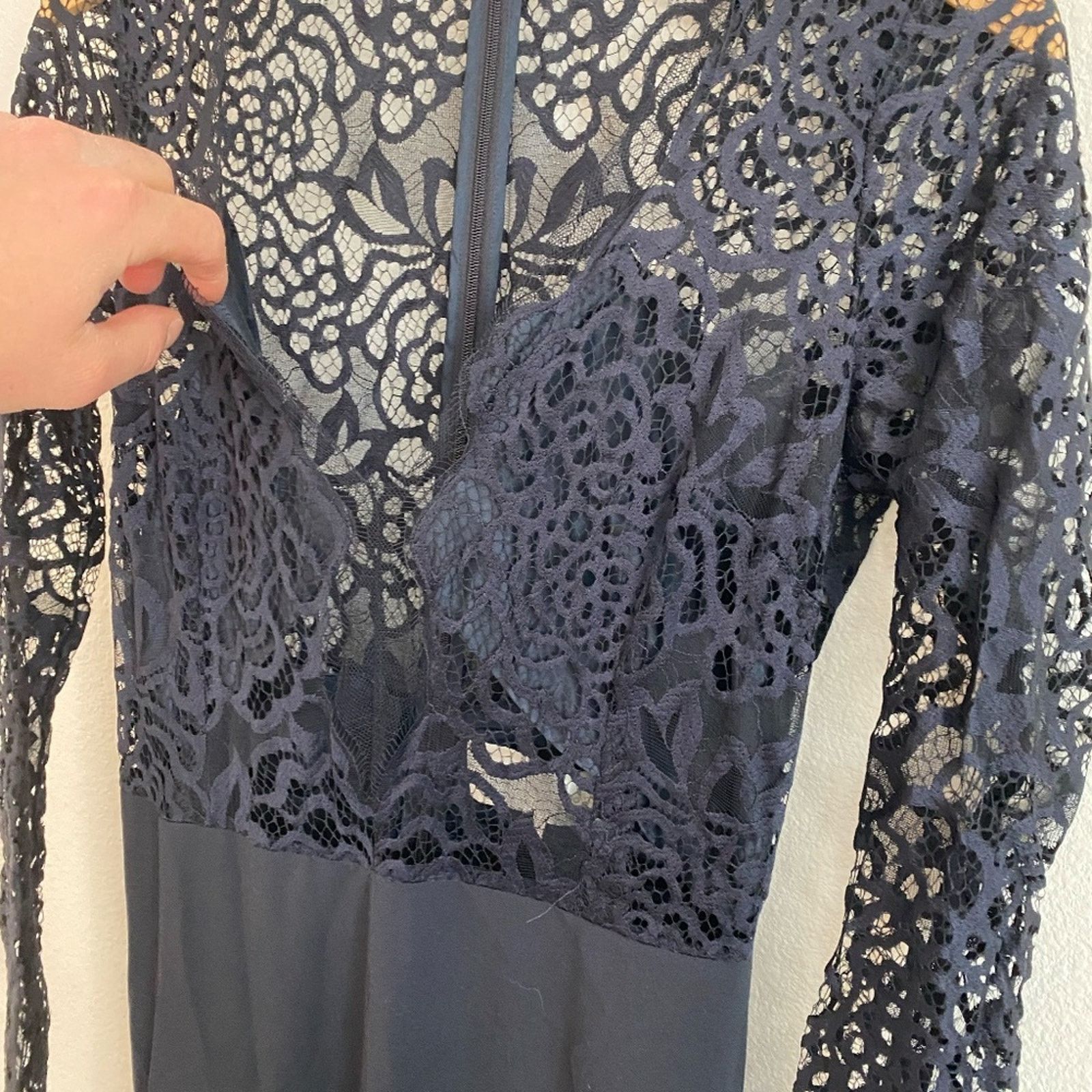 Other Michelle Mason Women's Silk Lined Lace Jumpsuit - 4 Size 27" / US 4 / IT 40 - 4 Thumbnail