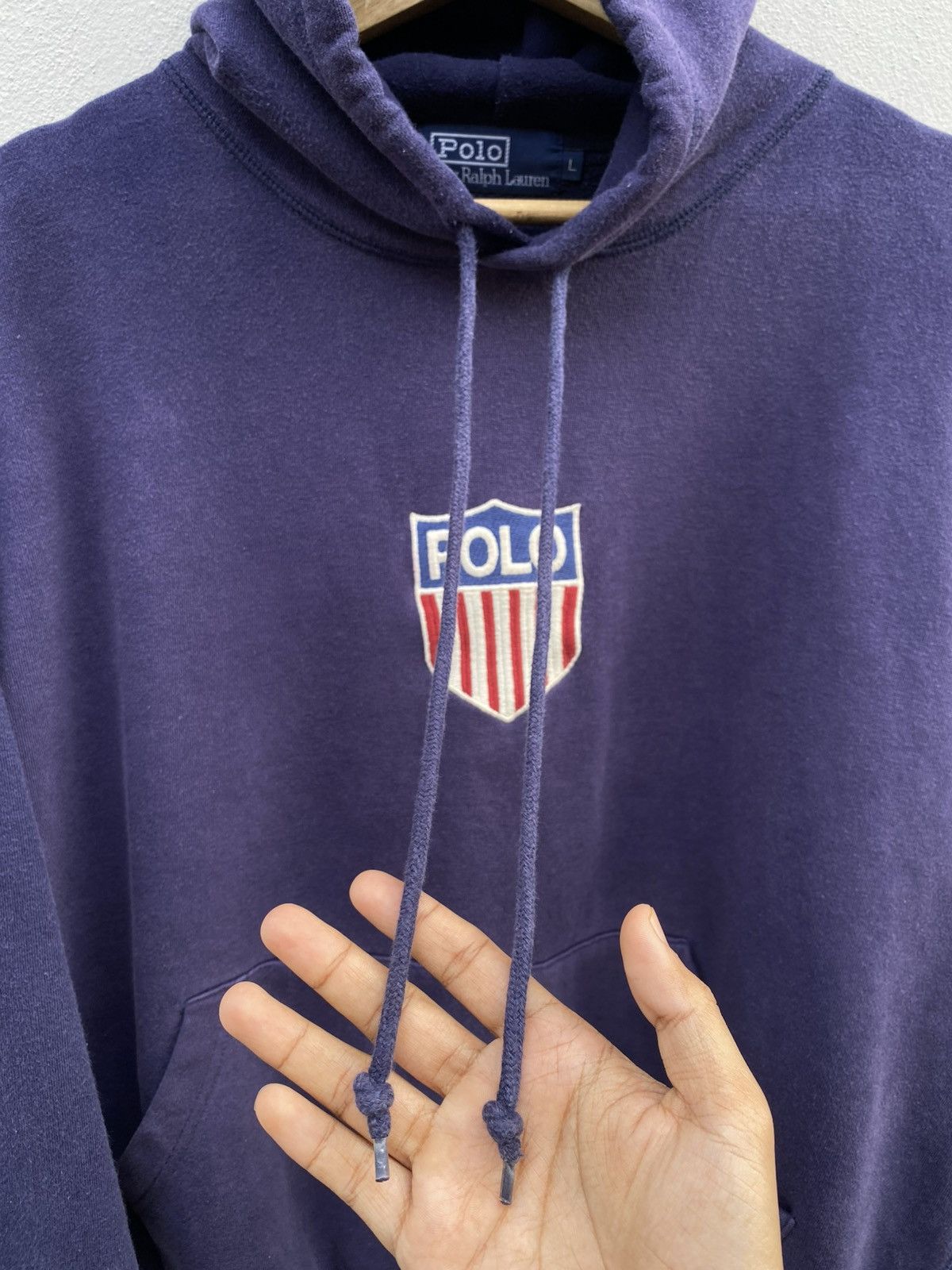 Polo Ralph Lauren OG 90s POLO RALPH LAUREN “K-Swiss” Center Logo Hoodie Size US L / EU 52-54 / 3 - 3 Thumbnail