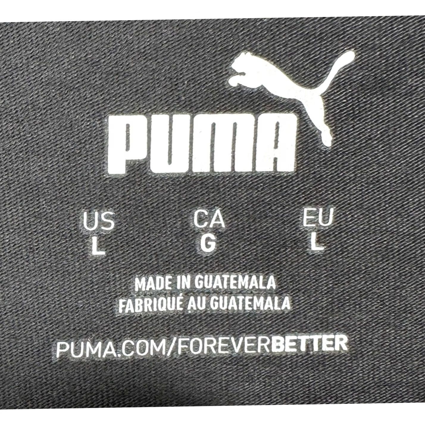 Puma PUMA T-Shirt Mens L Black Yellow Graphic Logo Crew Neck Short Sleeve Tee Size US L / EU 52-54 / 3 - 4 Thumbnail