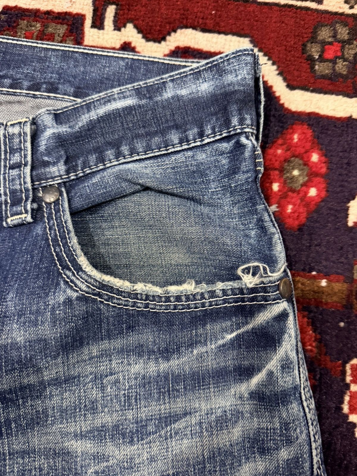 Levi's Levi's Ne:Classic Jeans Back Cinch Strap Distressed Loose Size US 38 / EU 54 - 6 Thumbnail