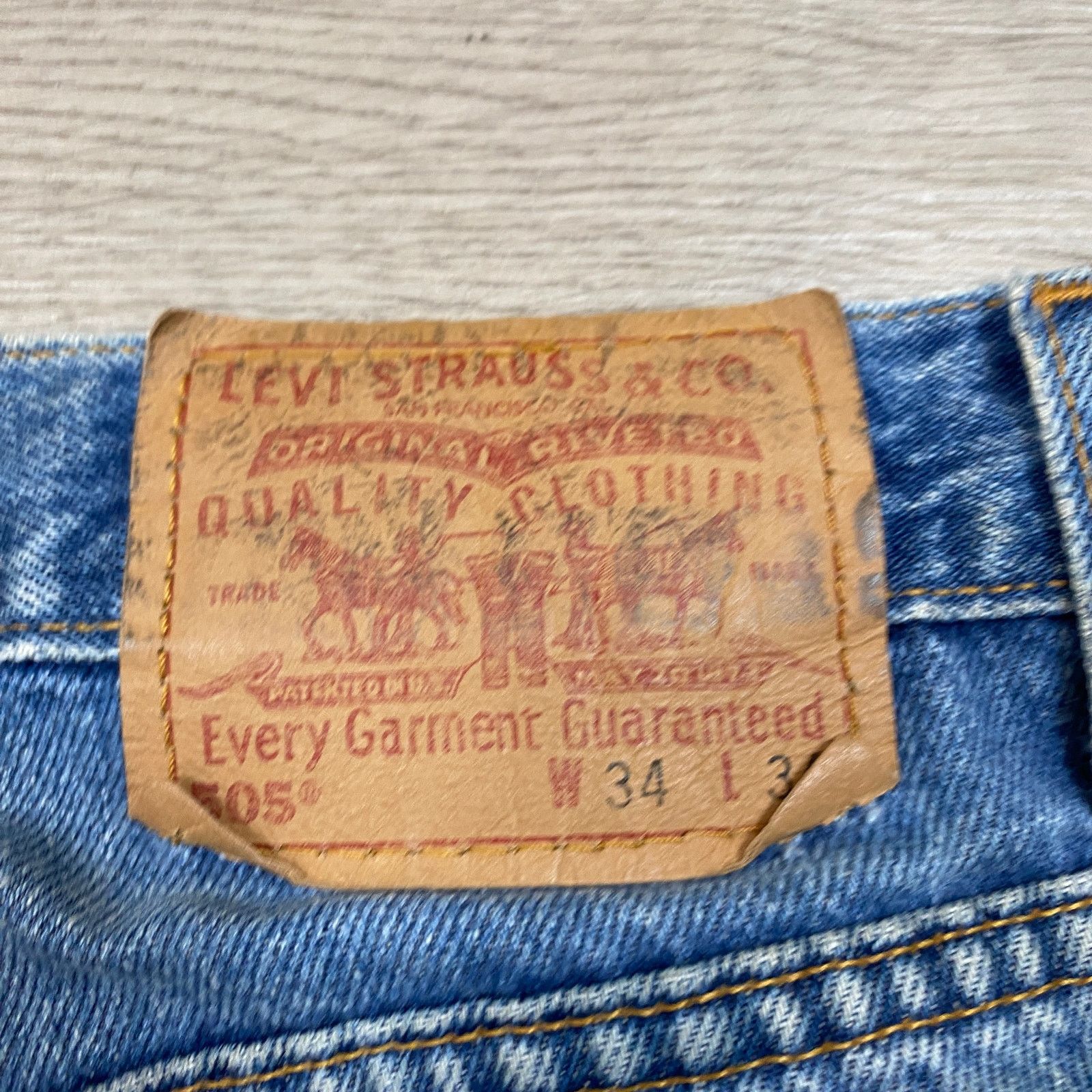 Levi's × Vintage Vintage Levi's 505 Regular Fit Jeans 34x34 Y2K Retro Size US 34 / EU 50 - 3 Thumbnail