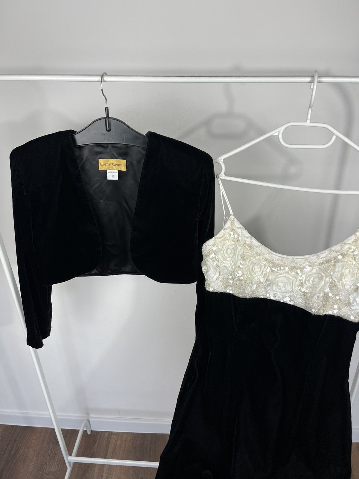 Other Scott McClintock Velvet Dress Set Black Strap Bolero USA M Size M / US 6-8 / IT 42-44 - 9 Thumbnail