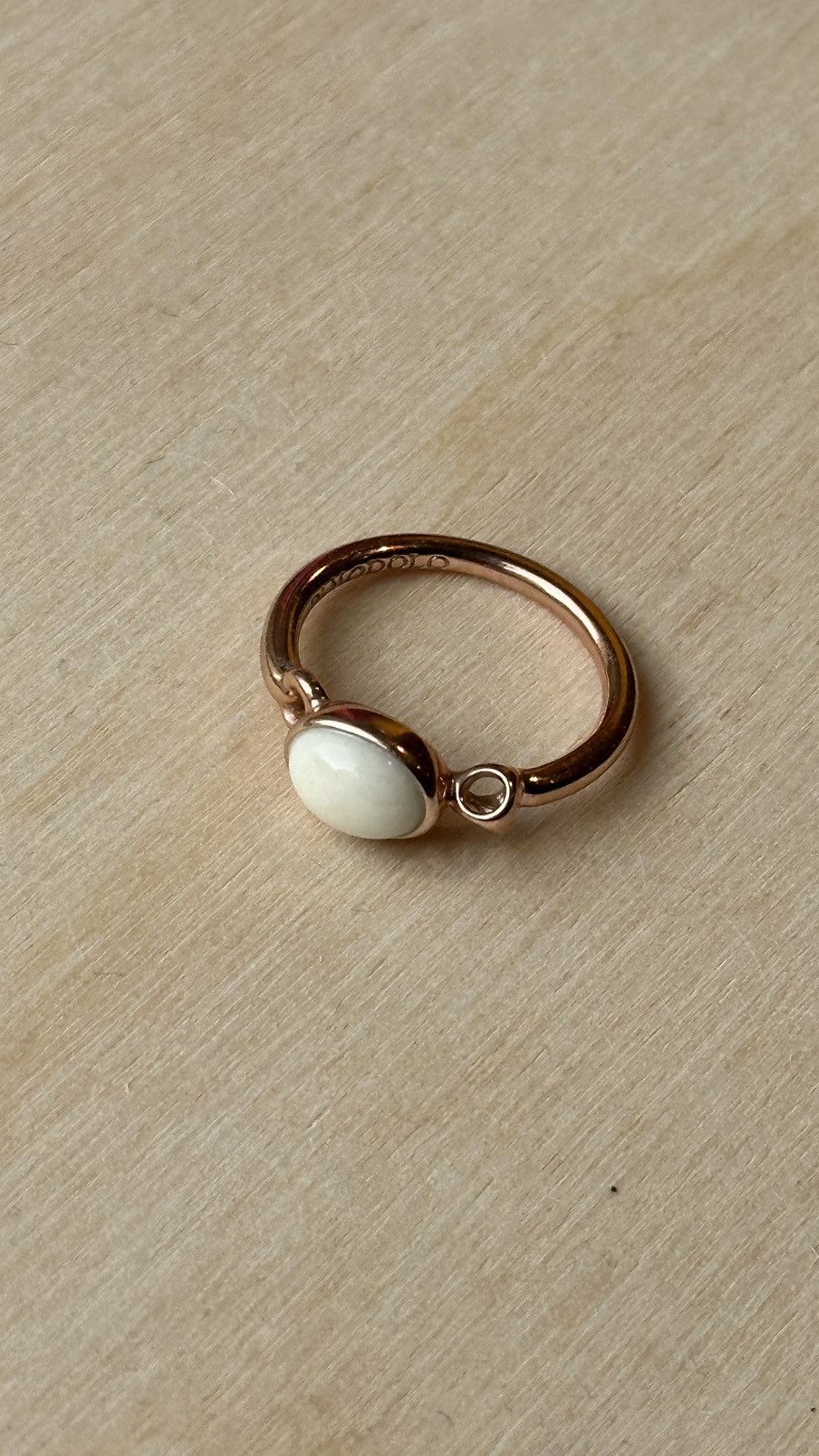 Other Di Modolo White Agate Ring Silver plated 18k Rose Gold 6.5 Size ONE SIZE - 3 Thumbnail