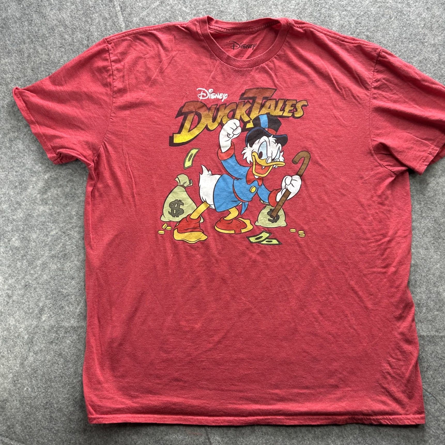 Disney Disney Shirt Mens 2XL Red DuckTales Scrooge McDuck Graphic Tee Cartoon Money Size US XXL / EU 58 / 5 - 2 Thumbnail