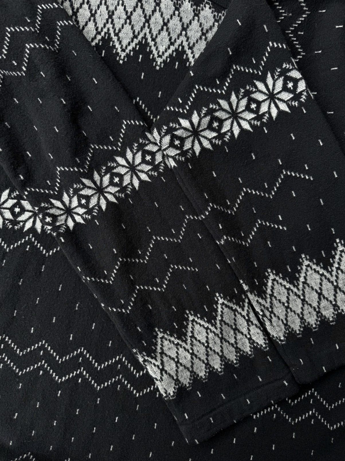 Yohji Yamamoto Yohji Yamamoto POUR HOMME 04AW Black Nordic Sweater Size US M / EU 48-50 / 2 - 7 Thumbnail
