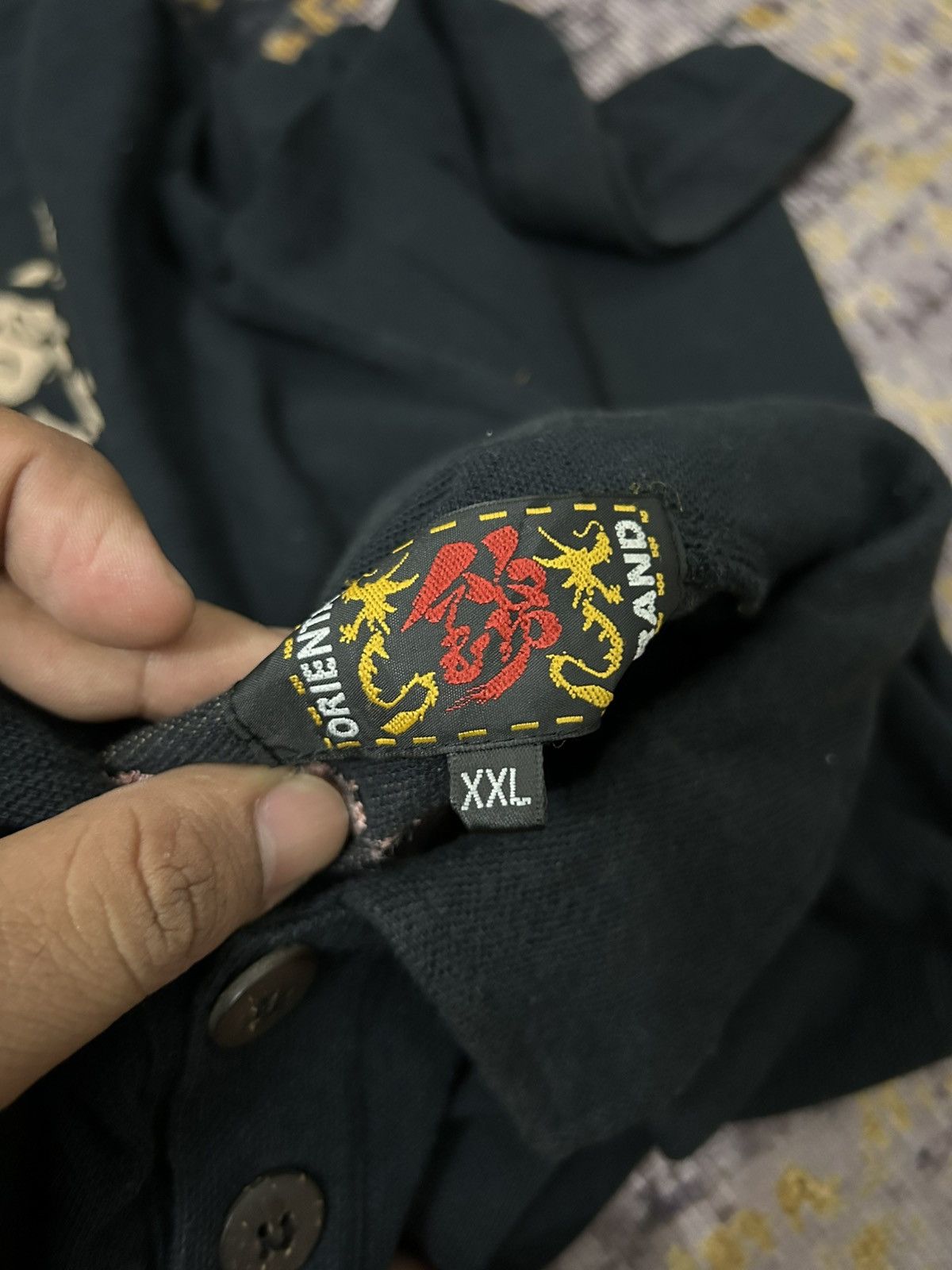Karakuri Tamashii Japanese Oriental Brand Skull Sakura embroidered Sukajan Size US XXL / EU 58 / 5 - 12 Thumbnail